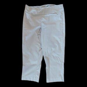 Creme White Stretch Capris Size 12